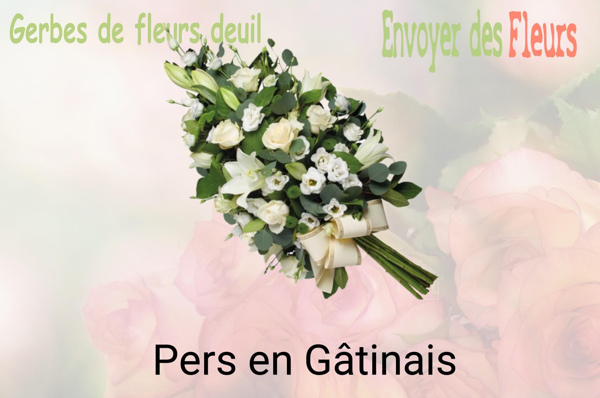 Gerbe de fleurs de deuil livrée à Pers-en-Gâtinais